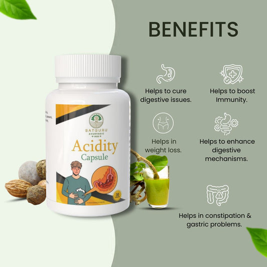 Acidity Care Capsules 30 Capsules | Digestive Comfort & Acid Balance Support Supplement