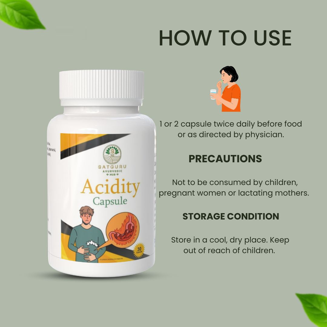 Acidity Care Capsules 30 Capsules | Digestive Comfort & Acid Balance Support Supplement