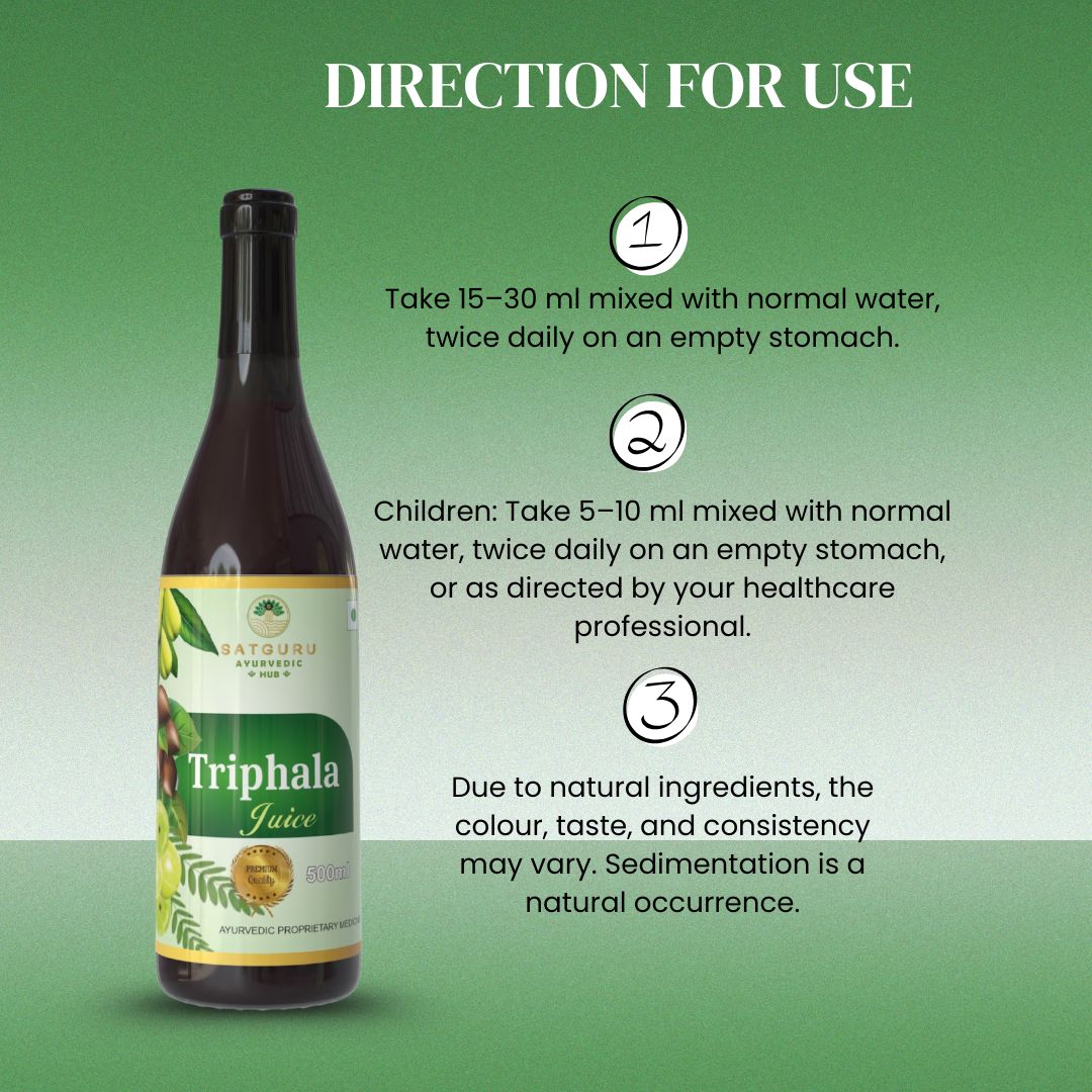Triphala Juice 500ml | Digestive Cleanse, Gut Balance & Detox Support Herbal Drink