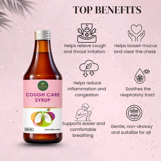 Cough Care Syrup 200ml | Herbal Throat Soothing & Respiratory Support Formula