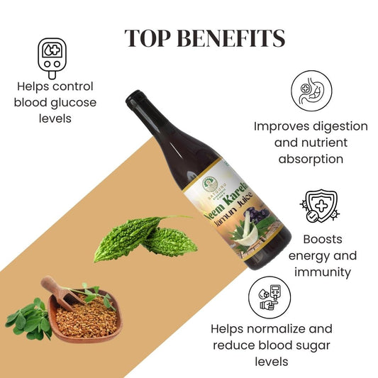 Neem Karela Jamun Juice 1000ml | Herbal Blood Sugar Balance & Metabolic Support Drink