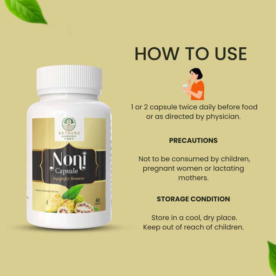 Noni Capsules 60 Capsules | Antioxidant, Immunity & Daily Vitality Support Supplement