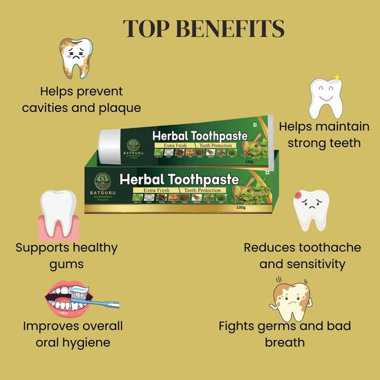Herbal Toothpaste 100gm | Ayurvedic Oral Care & Gum Protection Formula