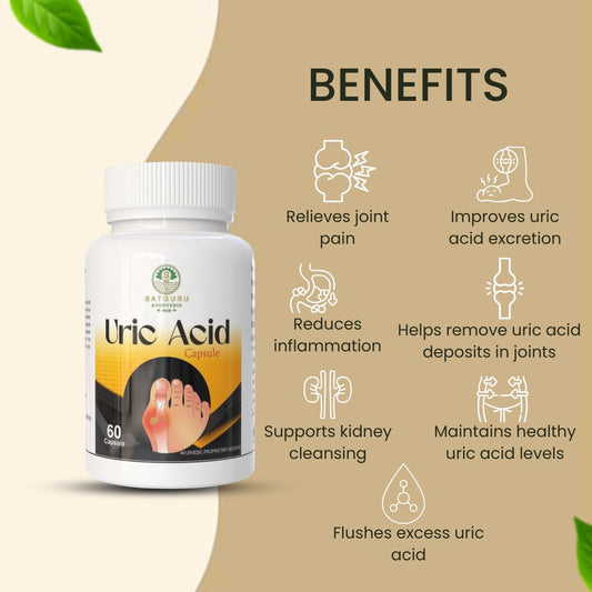 Uric Acid Care Capsules 60 Capsules | Joint Comfort & Uric Acid Balance Support Supplement