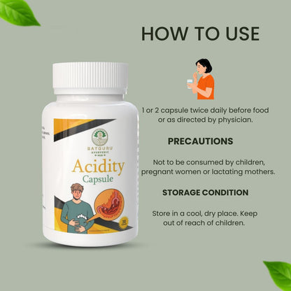 Acidity Care Capsules 30 Capsules | Digestive Comfort & Acid Balance Support Supplement