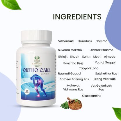 Ortho Care Capsules 30 Capsules | Joint Support, Bone Strength & Mobility Wellness Supplement