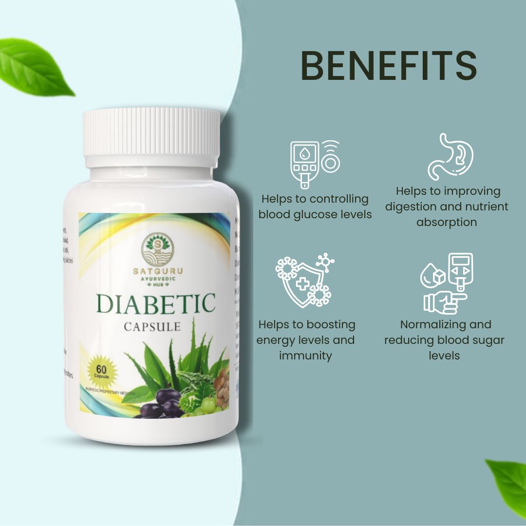 Diabetes Care Capsules 60 Capsules | Herbal Blood Sugar Balance & Metabolic Support Supplement