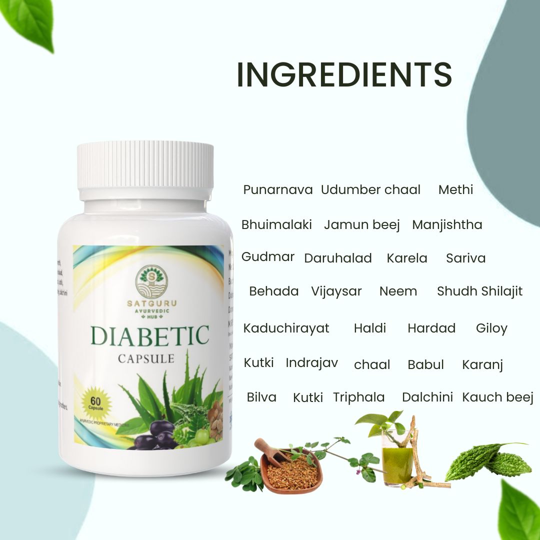 Diabetes Care Capsules 60 Capsules | Herbal Blood Sugar Balance & Metabolic Support Supplement
