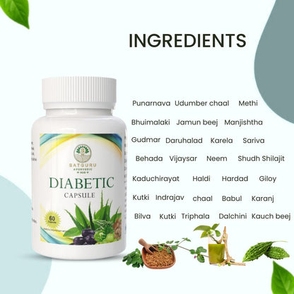 Diabetes Care Capsules 60 Capsules | Herbal Blood Sugar Balance & Metabolic Support Supplement