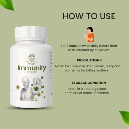 Immunity Capsules 60 Capsules | Herbal Immune Support & Daily Wellness Supplement