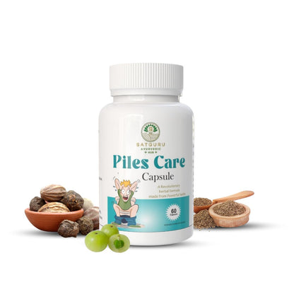 Piles Care Capsules 60 Capsules | Digestive Support & Rectal Comfort Herbal Supplement