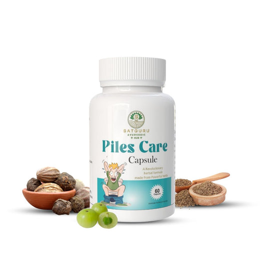 Piles Care Capsules 60 Capsules | Digestive Support & Rectal Comfort Herbal Supplement