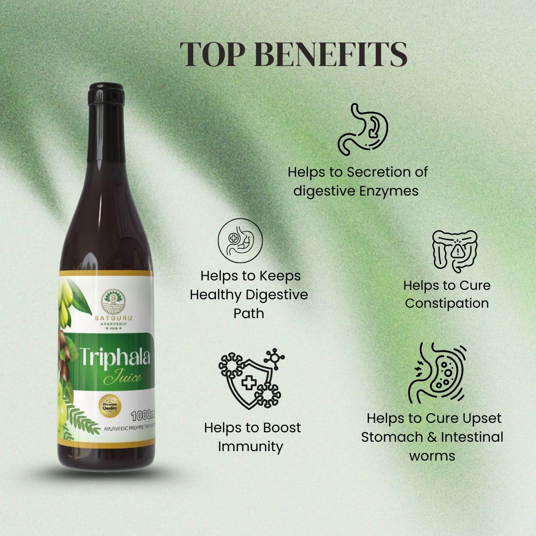 Triphala Juice 1000ml | Digestive Cleanse, Detox & Gut Health Support Herbal Drink