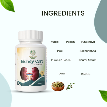 Kidney Care Capsules 60 Capsules | Herbal Kidney Support & Urinary Wellness Supplement