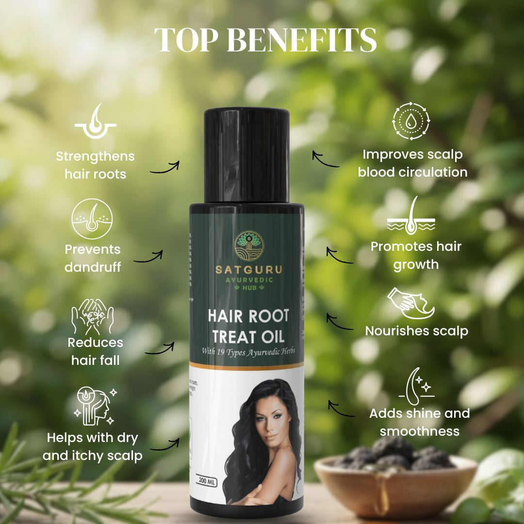Hair Root Treat Oil 200ml | Herbal Hair Strengthening & Scalp Nourishment Oil