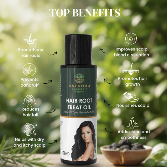 Hair Root Treat Oil 200ml | Herbal Hair Strengthening & Scalp Nourishment Oil