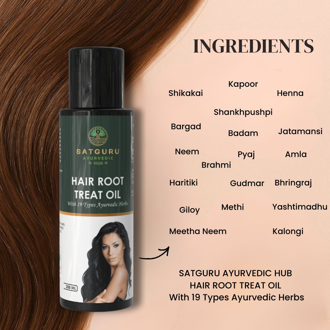 Hair Root Treat Oil 200ml | Herbal Hair Strengthening & Scalp Nourishment Oil