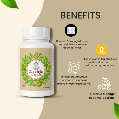 Garcinia Capsules 60 Capsules | Weight Management & Metabolism Support Supplement