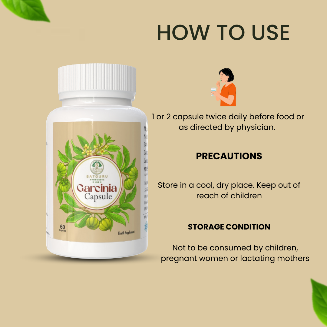 Garcinia Capsules 60 Capsules | Weight Management & Metabolism Support Supplement
