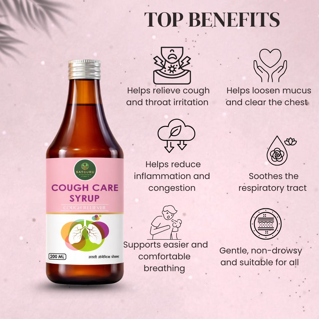 Cough Care Syrup 200ml | Herbal Throat Soothing & Respiratory Support Formula