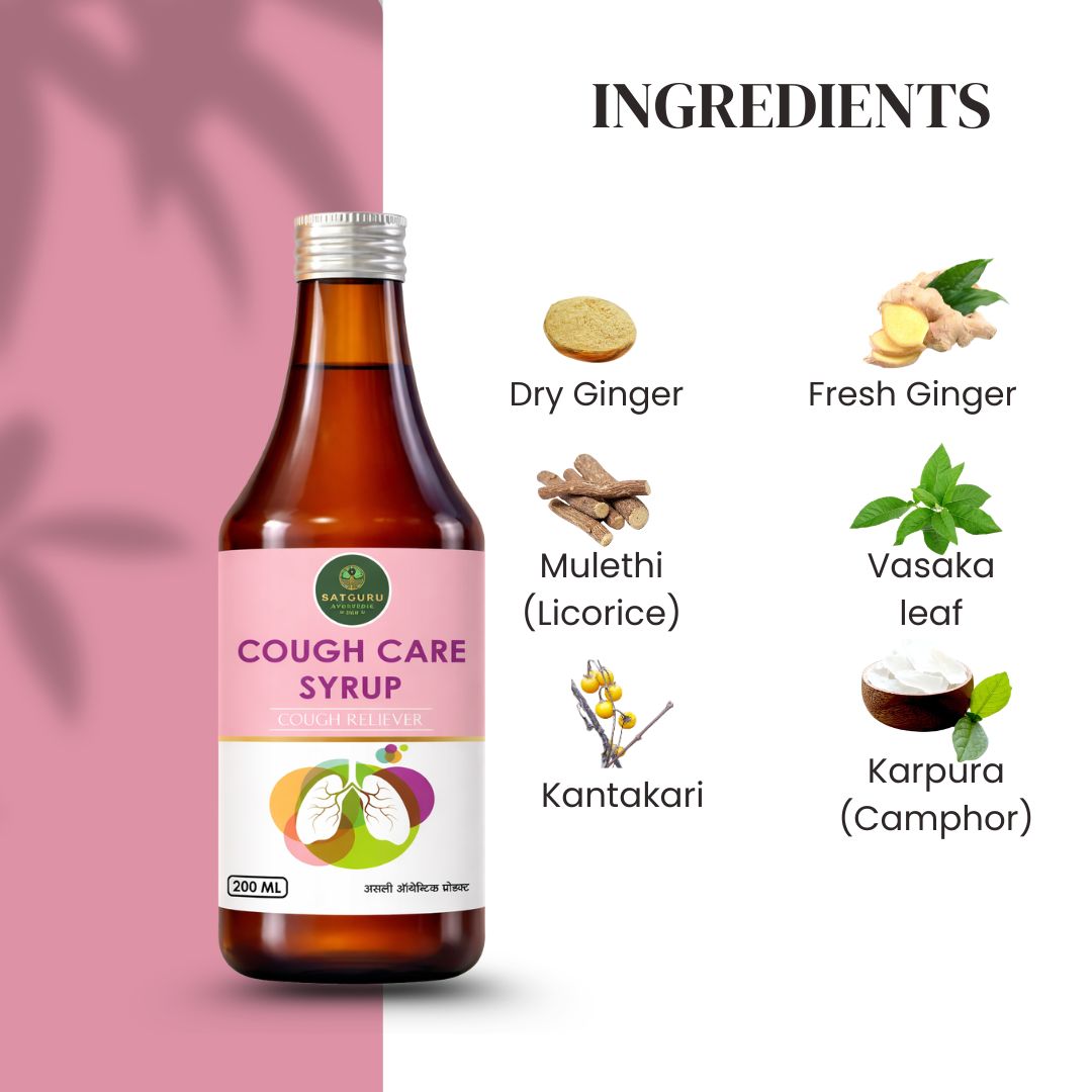 Cough Care Syrup 200ml | Herbal Throat Soothing & Respiratory Support Formula