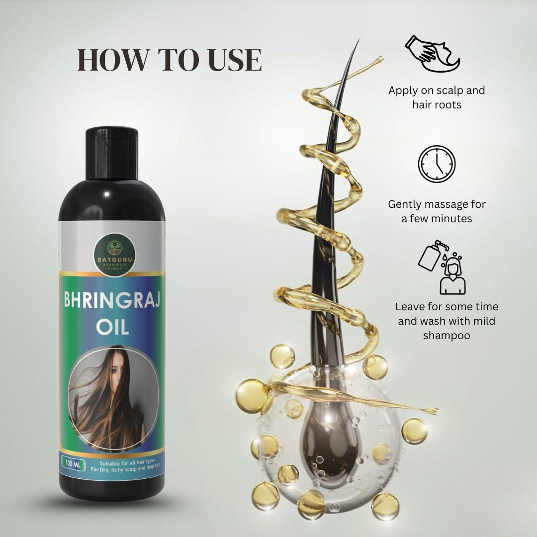 Bhringraj Oil 100ml | Herbal Hair Nourishment & Scalp Care Oil