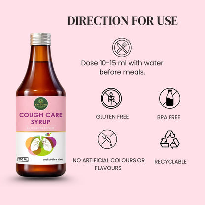 Cough Care Syrup 200ml | Herbal Throat Soothing & Respiratory Support Formula