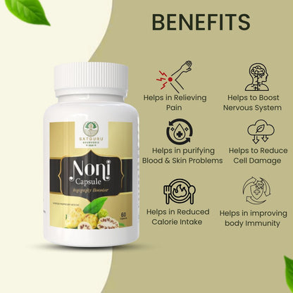 Noni Capsules 60 Capsules | Antioxidant, Immunity & Daily Vitality Support Supplement