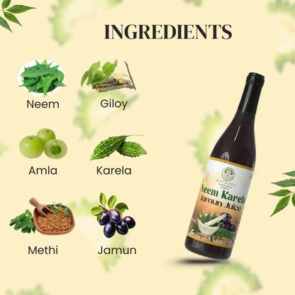 Neem Karela Jamun Juice 1000ml | Herbal Blood Sugar Balance & Metabolic Support Drink