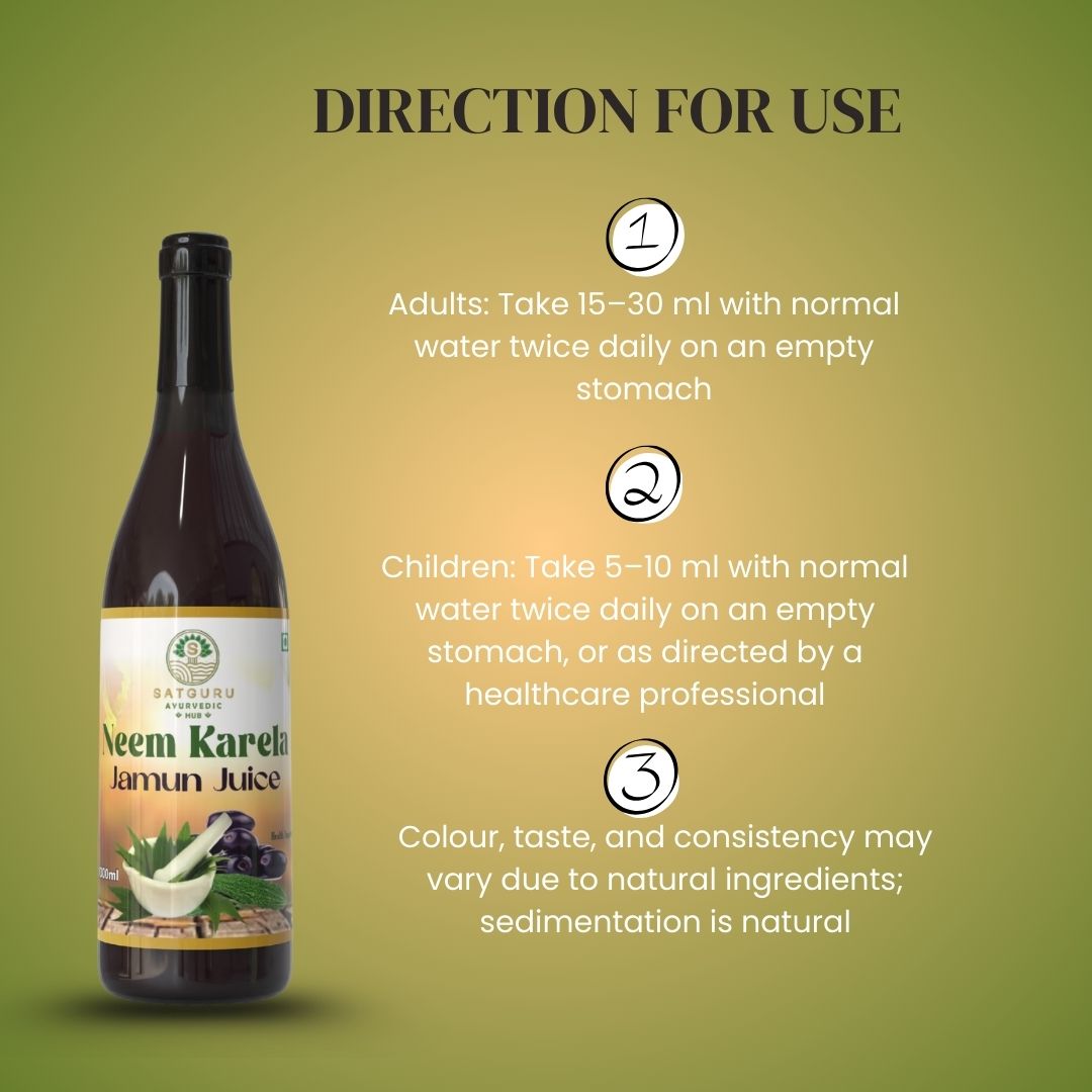 Neem Karela Jamun Juice 1000ml | Herbal Blood Sugar Balance & Metabolic Support Drink