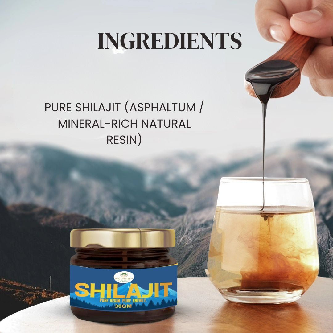 Shilajit Resin 30gm | Pure Herbal Vitality, Stamina & Strength Support