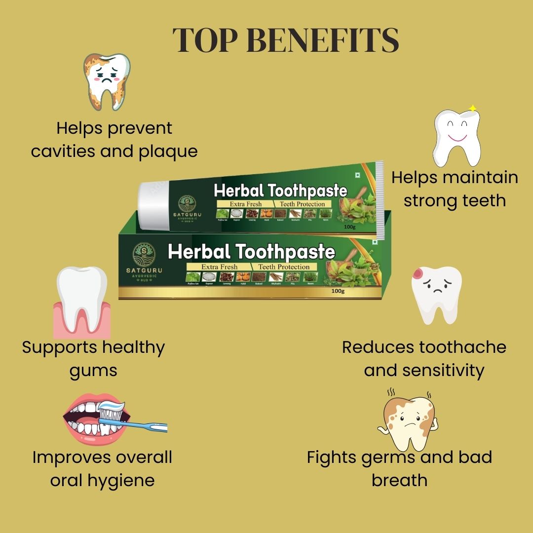 Herbal Toothpaste 100gm | Ayurvedic Oral Care & Gum Protection Formula