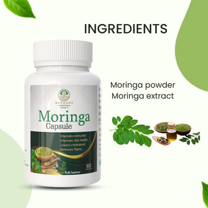Moringa Capsules 60 Capsules | Natural Energy, Immunity & Nutritional Support Supplement
