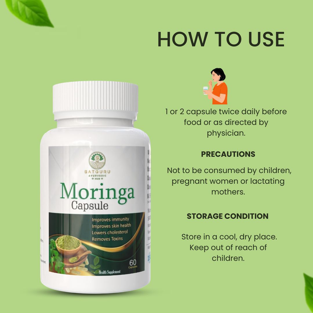 Moringa Capsules 60 Capsules | Natural Energy, Immunity & Nutritional Support Supplement
