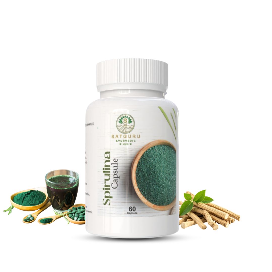Spirulina Capsules 60 Capsules | Natural Energy, Immunity & Daily Nutrition Support Supplement