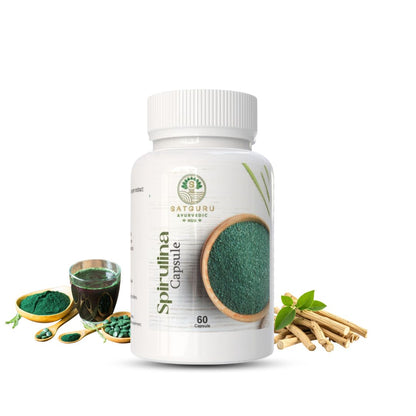 Spirulina Capsules 60 Capsules | Natural Energy, Immunity & Daily Nutrition Support Supplement