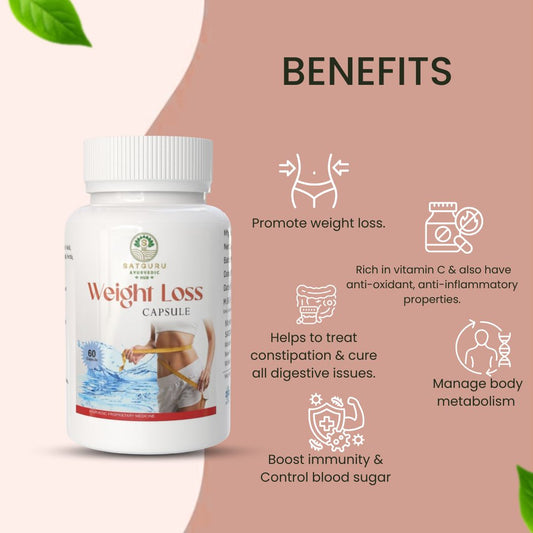Weight Loss Capsules 60 Capsules | Natural Metabolism & Weight Management Support Supplement