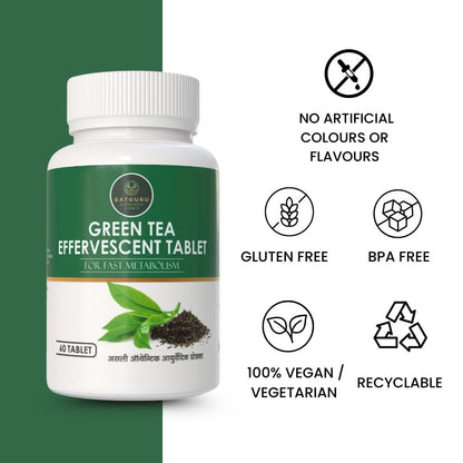 Green Tea Capsules 60 Capsules | Antioxidant, Metabolism & Daily Detox Support Supplement