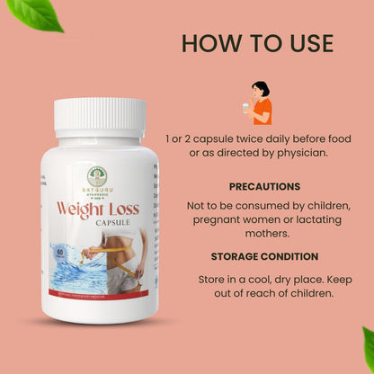 Weight Loss Capsules 60 Capsules | Natural Metabolism & Weight Management Support Supplement