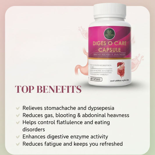 Diges O Care Capsules 60 Capsules | Digestive Enzyme & Gut Health Support Supplement