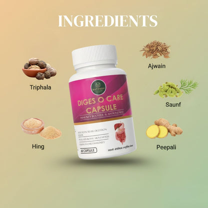 Diges O Care Capsules 60 Capsules | Digestive Enzyme & Gut Health Support Supplement